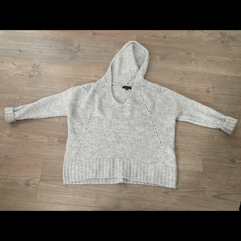Grey knitted sweater